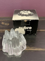 Nybro Volcano Candle Art Glass Rune Strand Sweden Votive Holder NEW IN BOX