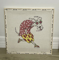 NEW WAVE DOG Hand Painted Needlepoint Canvas by John Long for Maggie Co 18” OOAK