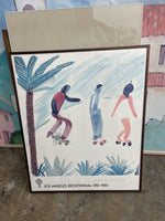 David Hockney Skaters Venice Hand Signed Ltd Ed Poster LA Bicentennial 1981 COA