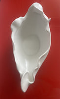 Freeform Matte White Centerpiece Contemporary Bowl Horchow Decorator $450 MSRP