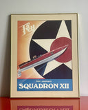 Scarce 1980s Don Aranow SQUADRON XII Powerboat Speedboat Cigarette Boat Poster