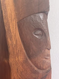 Vintage MCM Midcentury Modernist Wood Art Carved Sculpture Statue 13.5” Tall