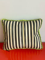 MacKenzie-Childs Stripe Courtly Check Decorative Lumbar Pillow Xmas 15 x 11 NWOT