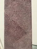 Maitland Smith 23.5” Purple Plum Gray Shagreen Texture Obelisk Hollywood Regency