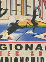 1987 FL Water Ski Championships Framed Art Print Retro T-Shirt Design Framed 20”