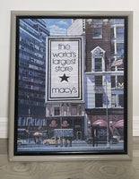 Ken Keeley MACY’S Framed Offset Lithograph Poster Art Print 80s NYC Photorealism