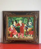 After Fernando Botero “Lefty & Gang” Ornately Framed Iconic Canvas Reproduction