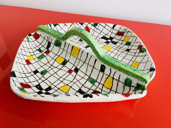 Bitossi Harlequin Mosaic 60s 70s Retro Abstract Geometric Divided Dish Italy