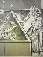 Orig Political Comic Strip Cartoon Art Seattle Post NEA Cuts ‘95 Steve Greenberg