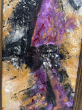 52” Orig Impasto Painting Sultry Telephone Girl Signed Postmodern Memphis Vibes