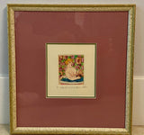 Gerard Lehner Hand Colored Etching Naked Woman In Bathtub Signed Framed 81/100