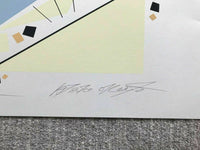 Modern ABSTRACT Serigraph Print Atsuko Okamoto Contemporary Bauhaus 31" x 21"