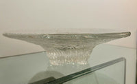 Vintage Icicle Glass Centerpiece Bowl Iittala Ultima Thule Style 10” Modernist