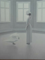 Neil Moore Contemporary Figurative Realist 1979 Matted Print “Mute Swan Song” Ex