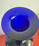 Retro HOLMEGAARD Gulvase 17” Royal Blue Otto Brauer Vintage Modernism w/ Label