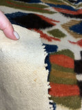 Vintage Tribal Wool Rug Kilim ESTATE FIND Geometric Birds Pictorial 5’ x 7.5’