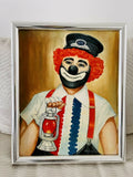 Orig Clown Oil Painting “Ken Pederson Happy Hobo” Alf Maloway Ringling Bros 1988