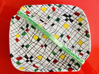 Botossi MCM Retro Abstract Geometric Divided Dish Italy Harlequin Mosaic 60s 70s