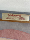 Vintage 1970s FABRICWERKS Texas Canvas Art Wall Hanging Pair 16” Square