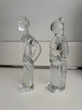 Scandinavian Modern Vintage Reijmyre Crystal Couple 8” Tall Swedish Art Glass