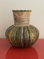 Vtg Italian? Fat Lava Art Pottery Vase Raymor Fratelli Fanciullacci Style 10”