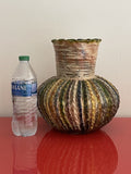 Vtg Italian? Fat Lava Art Pottery Vase Raymor Fratelli Fanciullacci Style 10”