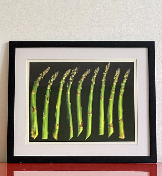 Asparagus Fine Art Photograph Photorealism Chef Kitchen Decor Vegetables Framed