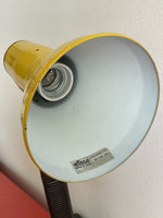 Postmodern 1970s Fasé Fase Yellow Articulated Gooseneck Desk Lamp Spain MCM MOD