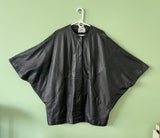 Ronaldus Shamask Vintage Couture 80s 90s Black Leather Jacket Butterfly Sleeve