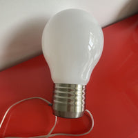Giant Glass Light Bulb Table Lamp 14” Postmodern POP ART Retro 2005 Works!!
