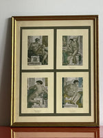 Michelangelo Ignudi Frescoe Art Framed Male Nudes Sistine Chapel Prints Italy