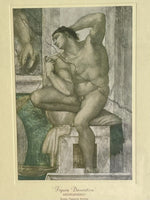 Michelangelo Ignudi Frescoe Art Framed Male Nudes Sistine Chapel Prints Italy