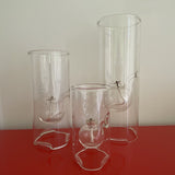 Wolfard Classic Glass Oil Lamp Set of Three (3) Includes 1 each 12" 9" 6"