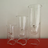 Wolfard Classic Glass Oil Lamp Set of Three (3) Includes 1 each 12" 9" 6"
