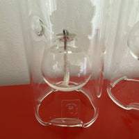 Wolfard Classic Glass Oil Lamp Set of Three (3) Includes 1 each 12" 9" 6"