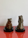 Vintage Art Deco Frolicking Bear Bookends in the style of Louis Albert Carvin