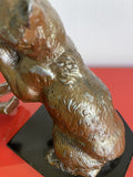 Vintage Art Deco Frolicking Bear Bookends in the style of Louis Albert Carvin