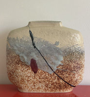 John Shedd Studio Art Pottery Ceramic Vase 70s 80s Abstract Modernist Glaze