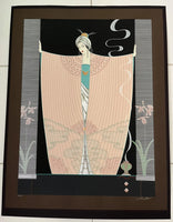 Lillian Shao Serigraph “Angel Wings” Art Deco Modernist Nagel Erte 1980s Fashion