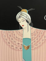 Lillian Shao Serigraph “Angel Wings” Art Deco Modernist Nagel Erte 1980s Fashion