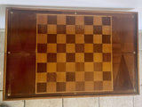 Midcentury Modern Wood Tapered Leg Game Table MCM McCobb Style Checkers Chess