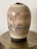 Monumental Jamie Davis Studio Art Pottery 1980s Postmodern Raku Ceramic Vase 14”