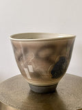 Stunning Jamie Davis Studio Art Pottery 1980s Postmodern Raku Ceramic Vessel 9”