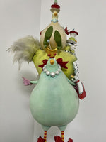 Whimsical Patience Brewster “3 French Hens” Mackenzie Childs Statue 26” Tall
