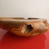 Large 15” Carved Organic Burl Wood Centerpiece Bowl Catchall Rustic Vintage Knot