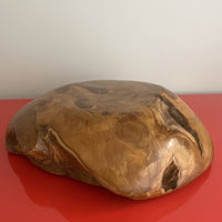 Large 15” Carved Organic Burl Wood Centerpiece Bowl Catchall Rustic Vintage Knot