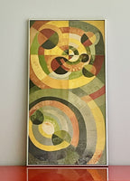 Robert Delaunay Abstract Geometric Art Exhibition Print 16” x 30” Framed 1990s