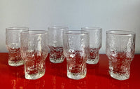 Six (6) Aslak Icicle 4” Juice Glasses Tapio Wirkkala Design Iittala Finland Exc