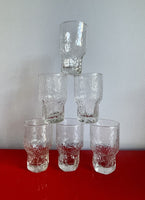 Six (6) Aslak Icicle 4” Juice Glasses Tapio Wirkkala Design Iittala Finland Exc