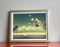 Heart Balloon Beach William Stafford Fine Art Photorealism Framed 23” x 19”
